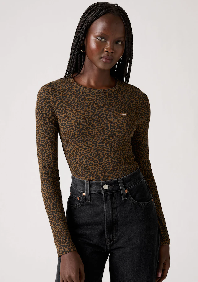 Levi's® Langarmshirt »HAYES LS TEE« in Ripp-Optik