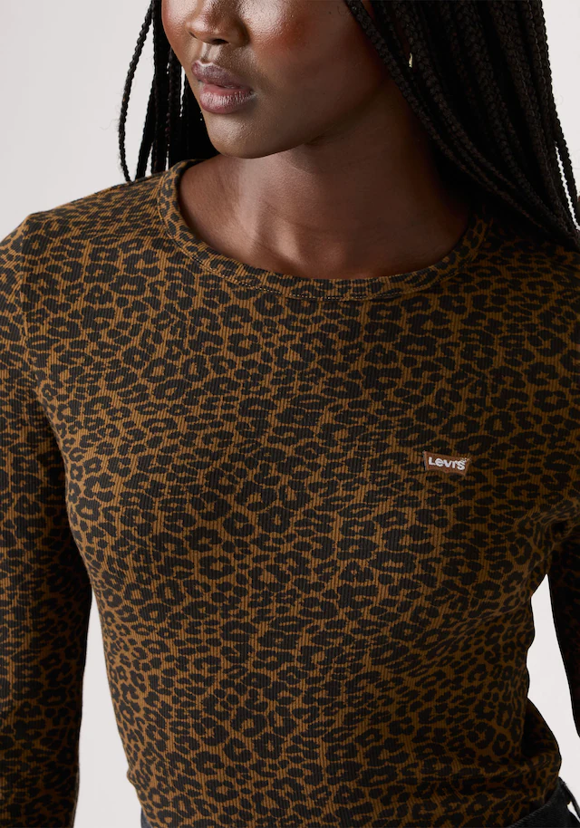 Levi's® Langarmshirt »HAYES LS TEE« in Ripp-Optik