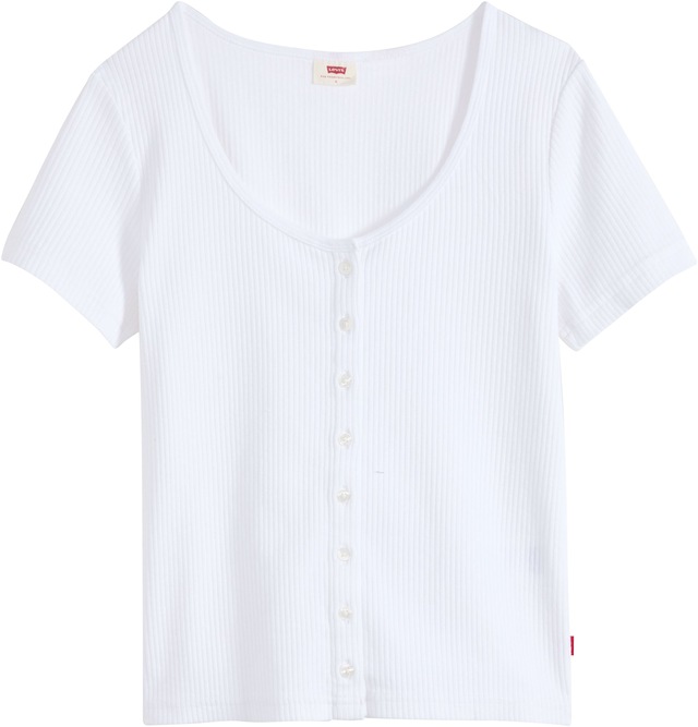 Levi's® T-Shirt »AUSTEN BUTTON THROUGH SS« Feinripp