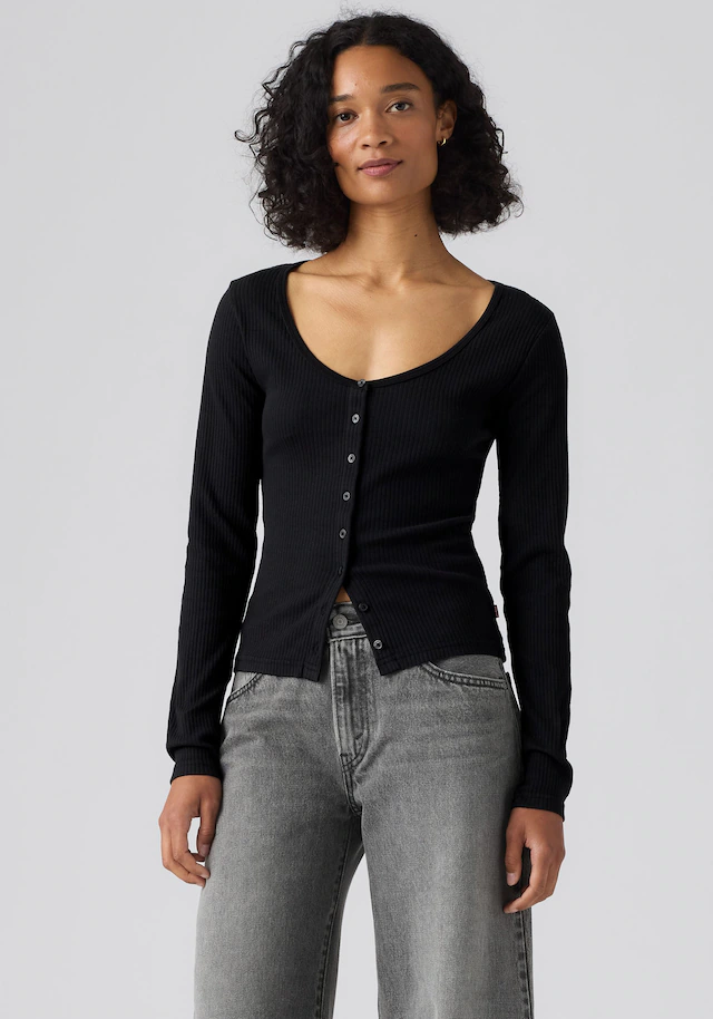 Levi's® Langarmshirt »AUSTEN BUTTON THROUGH LS« Feinripp
