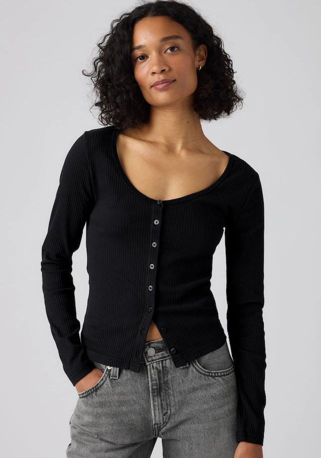 Levi's® Langarmshirt »AUSTEN BUTTON THROUGH LS« Feinripp