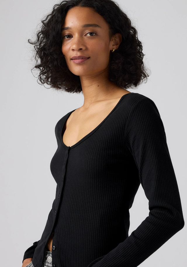 Levi's® Langarmshirt »AUSTEN BUTTON THROUGH LS« Feinripp