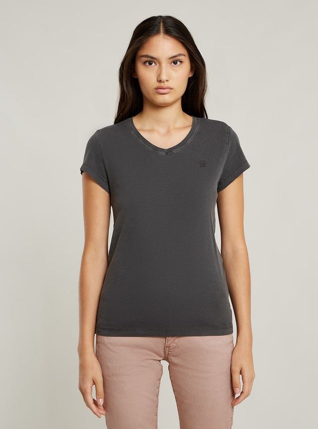 G-STAR T-Shirt »Overdyed Eyben Slim V-Neck Top 2.0«