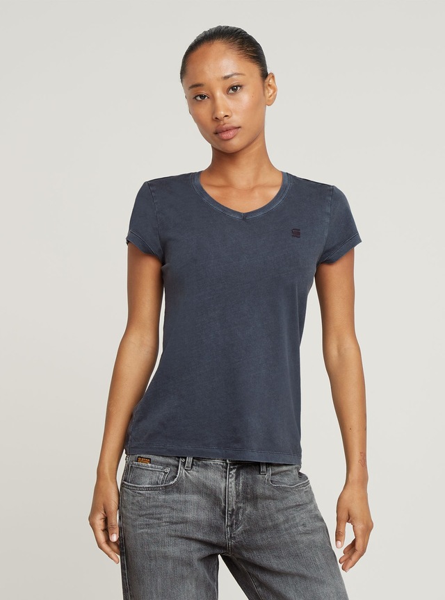 G-STAR T-Shirt »Overdyed Eyben Slim V-Neck Top 2.0«