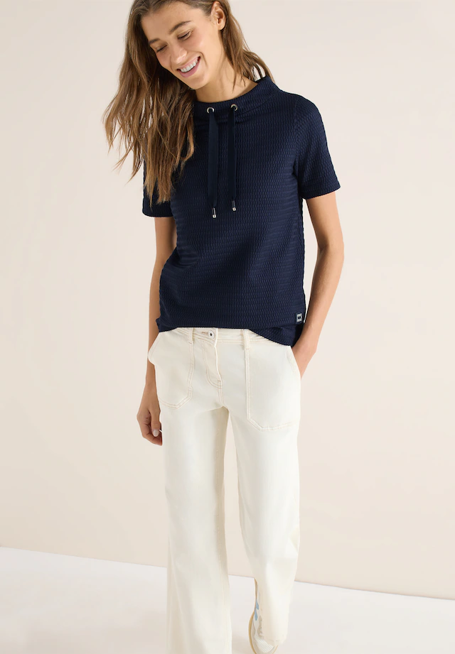 Cecil Kurzarmshirt in Two-Tone-Optik
