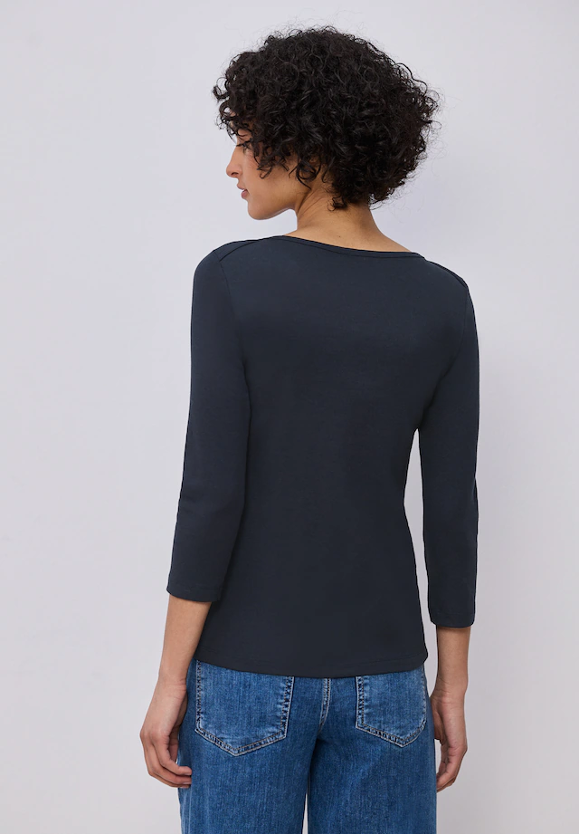 STREET ONE 3/4-Arm-Shirt in Rippstruktur