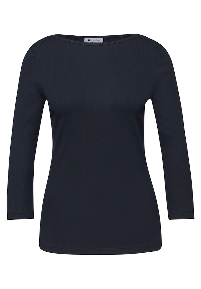 STREET ONE 3/4-Arm-Shirt in Rippstruktur