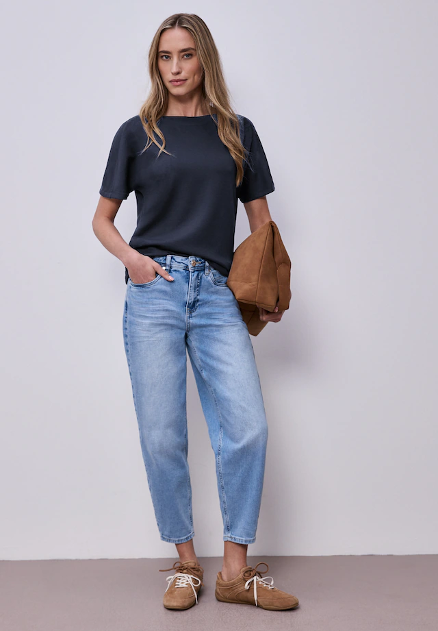 STREET ONE Kurzarmshirt mit elastischem Bund