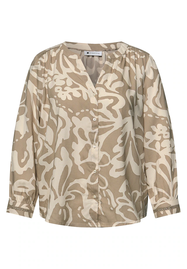 STREET ONE Druckbluse 3/4-Arm-Bluse mit floralem Muster und Tape-Details