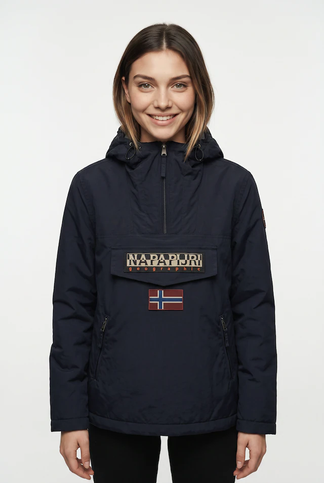 Napapijri Anorak »RAINFOREST W PKT 4 DEMITASSE WT3« mit Kapuze mit markanter Silhouette, in Unifarben