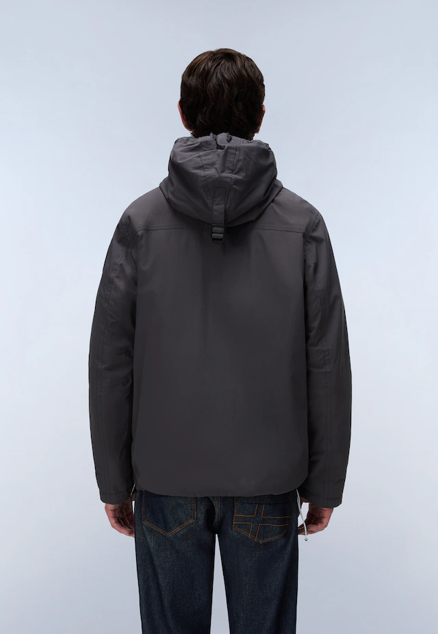 Napapijri Anorak »RAINFOREST WINTER 3 DARK GREY SOLID« mit unifarbenem Design, sportliche Silhouette
