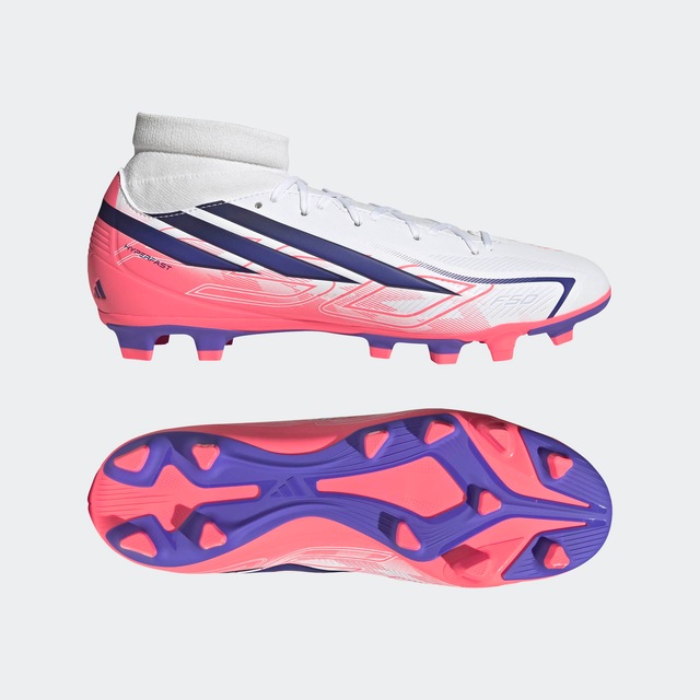 adidas Performance Fußballschuh »F50 HYPERFAST CLUB MID , FESTE BÖDEN/MULTI GROUND« für viele verschiedene Böden geeignet