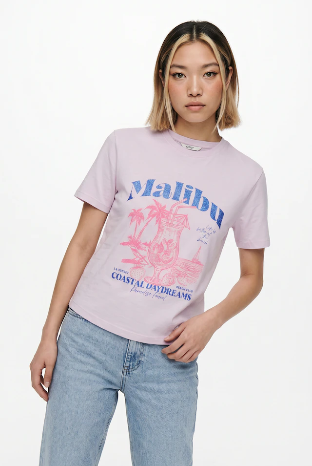 ONLY Kurzarmshirt »ONLDINA S/S CLUB TOP BOX JRS« Baumwolle, regular fit, Rundhals
