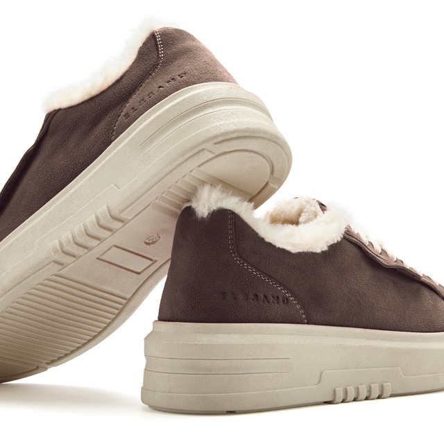 Elbsand Sneaker »Schnürschuh, Turnschuh, Schnürhalbschuh, Freizeitschuh, Ledersneaker« NEU aus Leder mit kuscheligem Warmfutter und Plateausohle