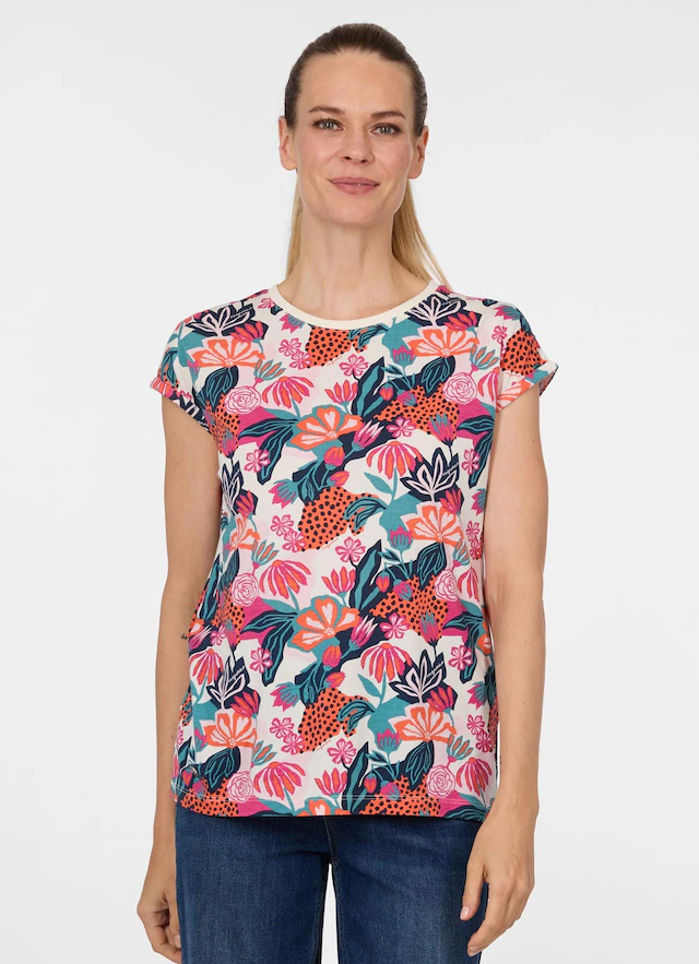 Ragwear T-Shirt »DIONA PRINT« aus Baumwollmischung, mit Modal, normale Passform, Kurzarm