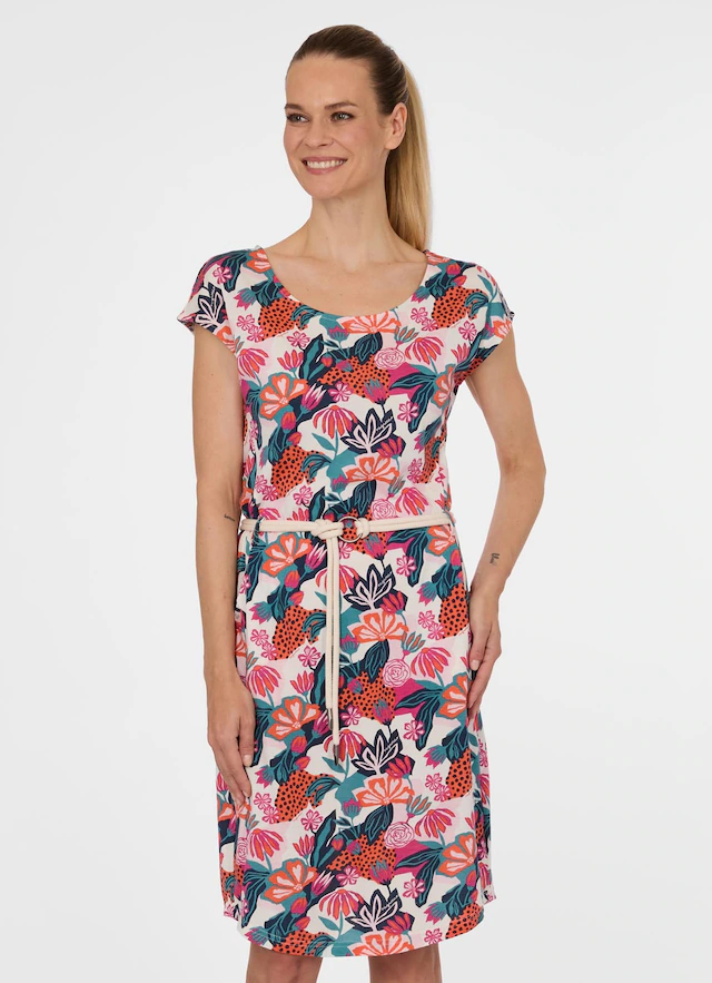 Ragwear Minikleid »LILITHE PRINT« aus Baumwollmischung, normale Passform, Kurzarm