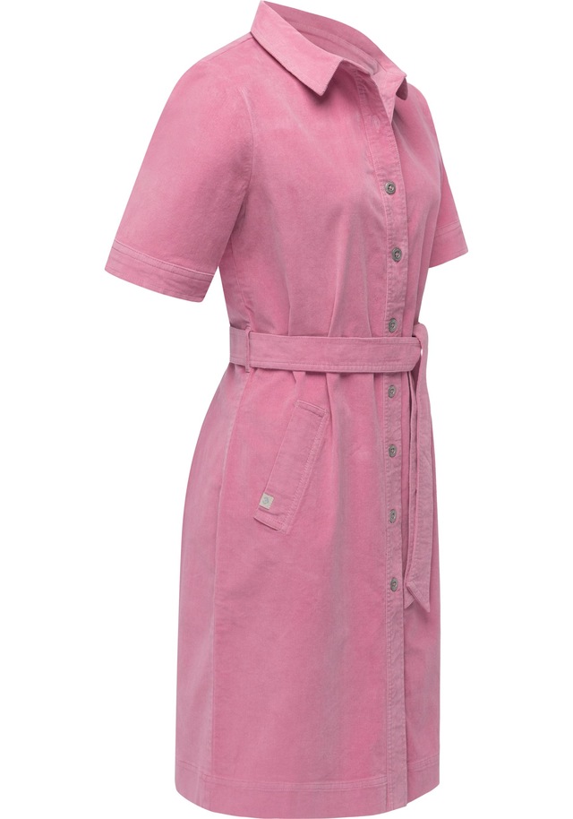 Ragwear Cordkleid »Rozyna Cordy YOUMODO« Eingrifftaschen Kurzärmliges Kordkleid mit Hemdkragen