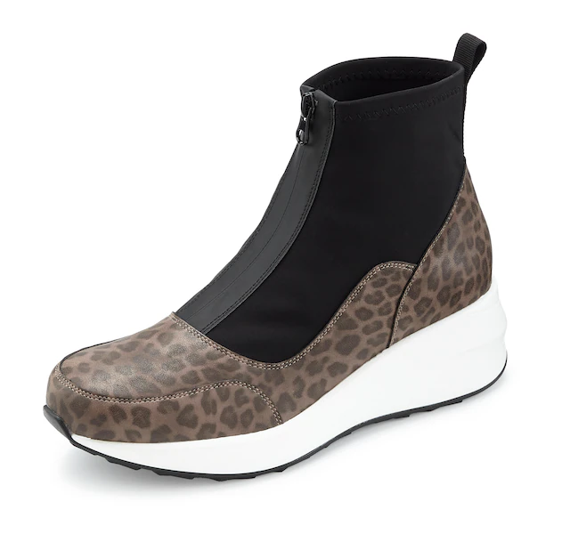 LASCANA Stiefelette »Sneaker, Keilstiefelette, Freizeitschuh« NEU mit innenliegendem Keilabsatz und Frontreißverschluss VEGAN