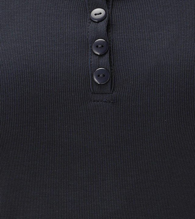 Aniston CASUAL Langarmshirt mit gewellter Spitze am Rundhals-Ausschnitt - NEUE KOLLEKTION