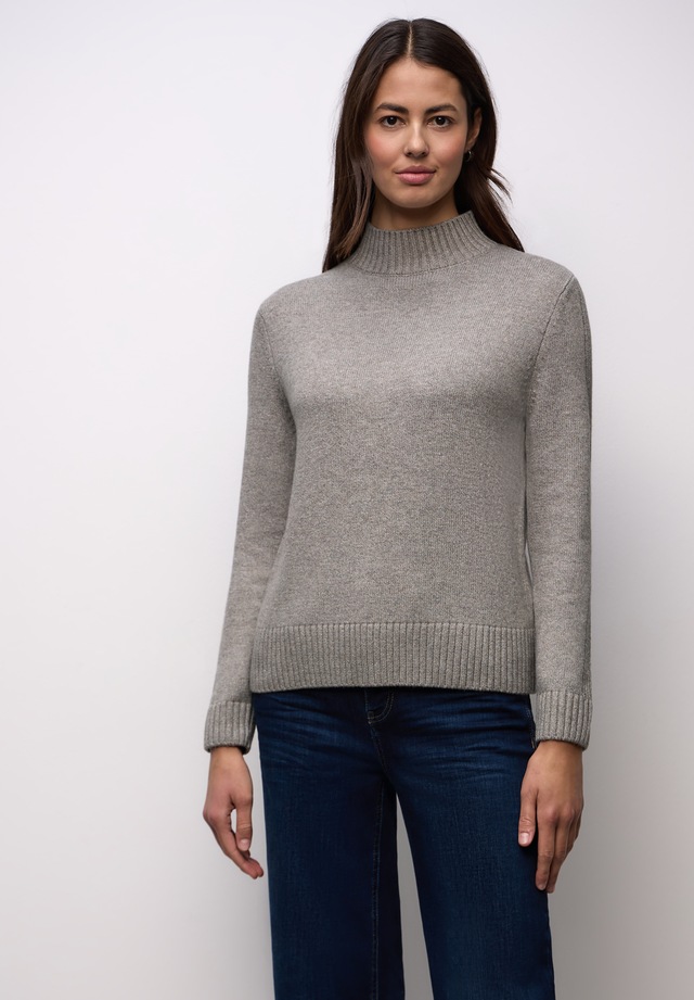 STREET ONE Strickpullover mit Rippstrick