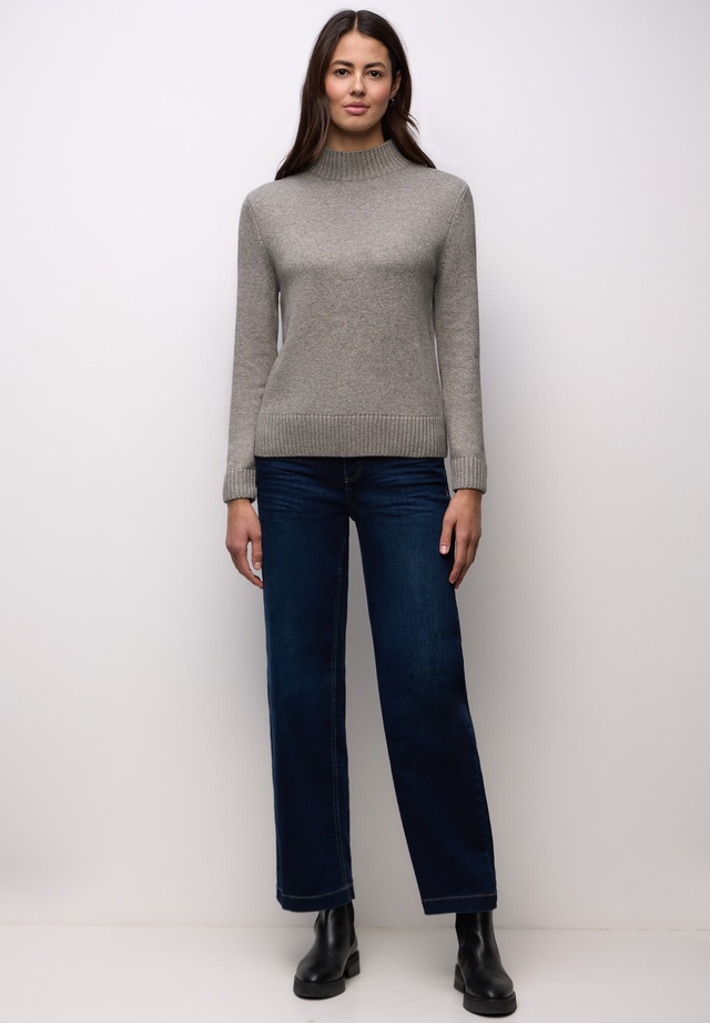 STREET ONE Strickpullover mit Rippstrick
