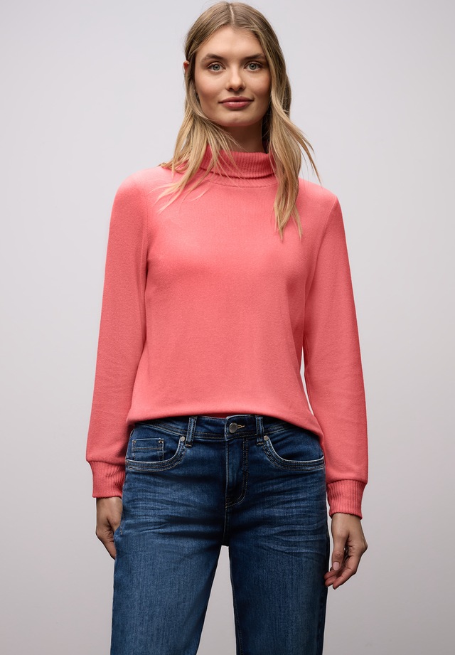 STREET ONE Langarmshirt mit Stehkragen