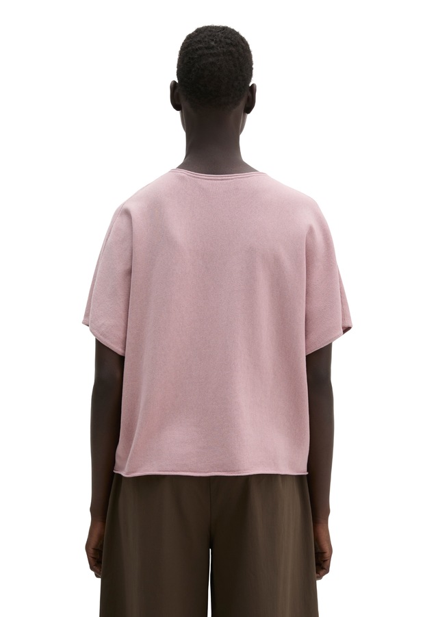 Marc O'Polo Kurzarmpullover loose aus reinem Baumwollgarn