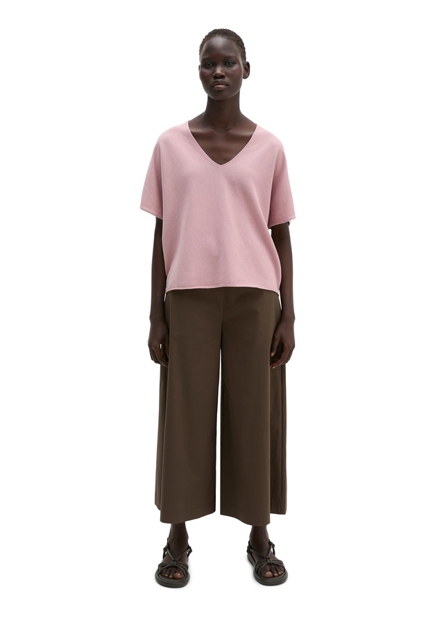 Marc O'Polo Kurzarmpullover loose aus reinem Baumwollgarn