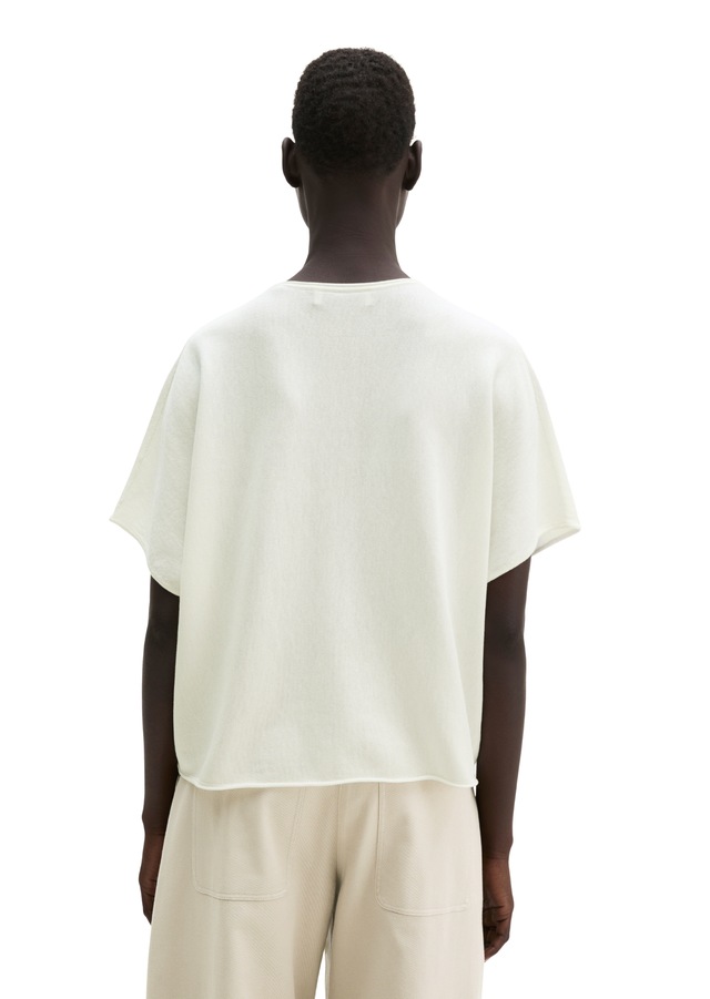 Marc O'Polo Kurzarmpullover loose aus reinem Baumwollgarn