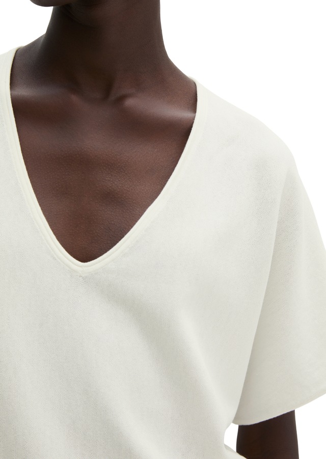 Marc O'Polo Kurzarmpullover loose aus reinem Baumwollgarn