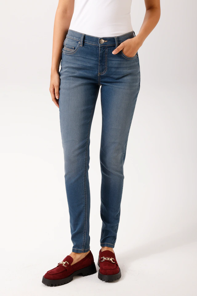 Aniston CASUAL Skinny-fit-Jeans in trendiger Used-Waschung - NEUE KOLLEKTION
