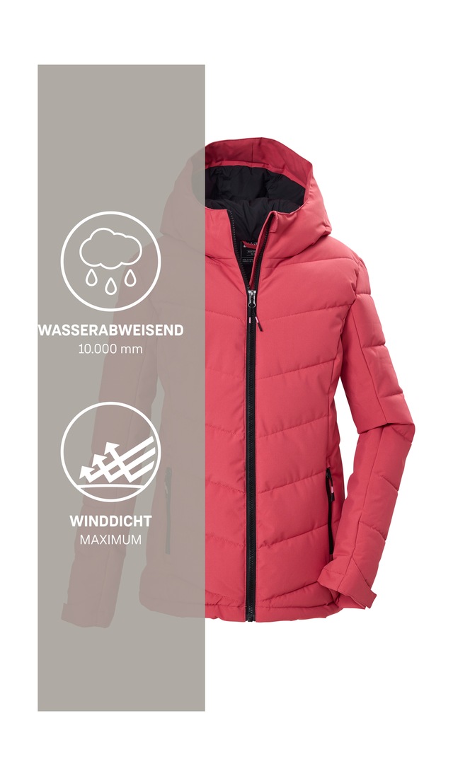 Killtec Steppjacke »KOW 220 GRLS QLTD JCKT« Winddichte, wasserabweisende Kinderjacke mit verstellbaren Bündchen