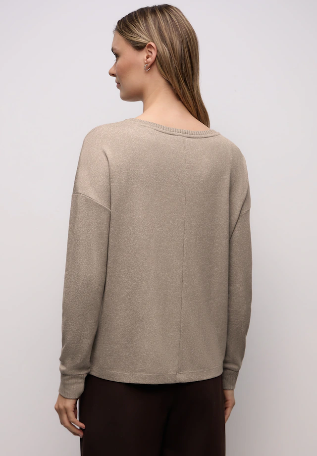 STREET ONE Langarmshirt im Melange Look
