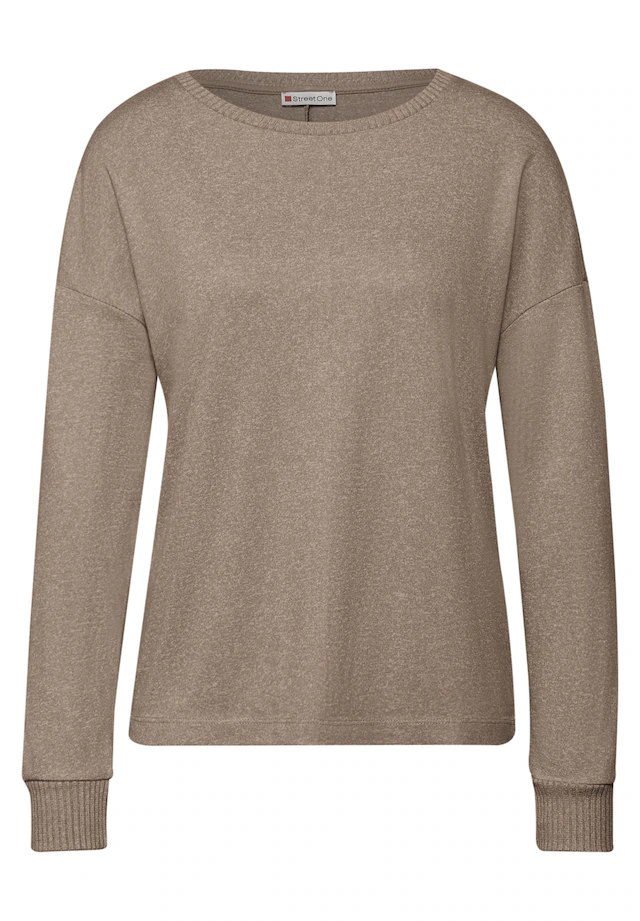STREET ONE Langarmshirt im Melange Look