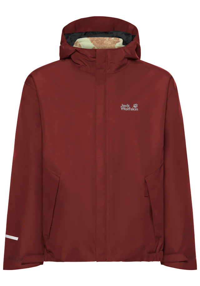 Jack Wolfskin 3-in-1-Funktionsjacke »ICELAND 3IN1 PRINT JKT K« mit Entendaune und Federn, aus Polyester, 3-in-1-Funktionsjacke