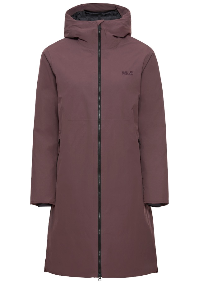 Jack Wolfskin Daunenmantel »FIORA BAY COAT W RDS« für sportliche Outdoor- und Wandereinsätze, langer Schnitt