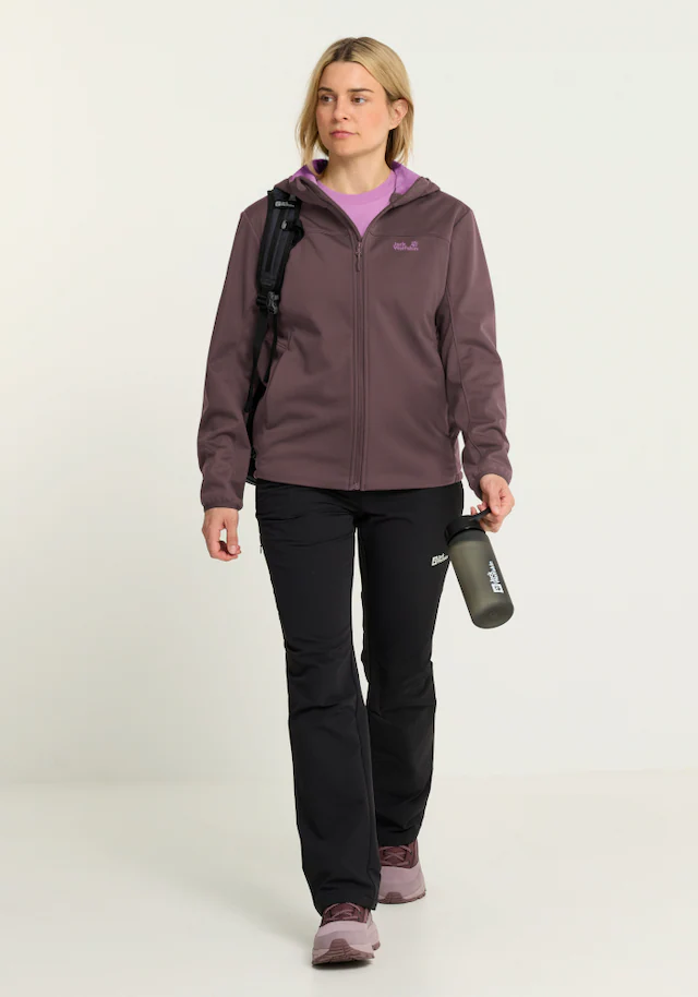 Jack Wolfskin Softshelljacke »WINDHAIN 2 HOODY W« wasserabweisend, windabweisend, wärmeisolierend