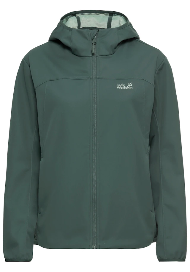 Jack Wolfskin Softshelljacke »WINDHAIN 2 HOODY W« wasserabweisend, windabweisend, wärmeisolierend