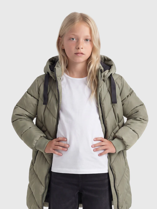 KIDS ONLY Steppjacke »KOGSKYLAR HOOD JACKET VD OTW« mit Kapuze Langjacke mit abnehmbarer Kapuze