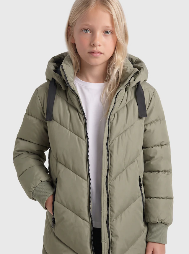 KIDS ONLY Steppjacke »KOGSKYLAR HOOD JACKET VD OTW« mit Kapuze Langjacke mit abnehmbarer Kapuze