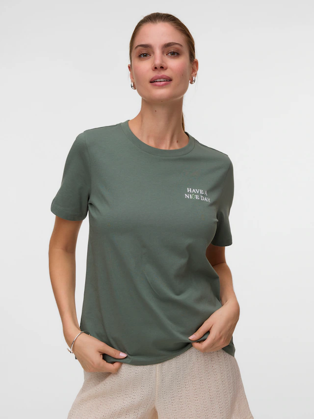 Vero Moda Kurzarmshirt »VMSIGRID PAULINA SS TOP BOX JRS« Baumwolle, regular fit