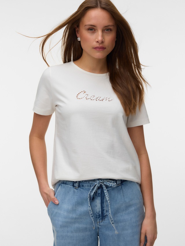 Vero Moda Kurzarmshirt »VMMIRANDA SIF SS TOP BOX JRS« Baumwolle, regular fit