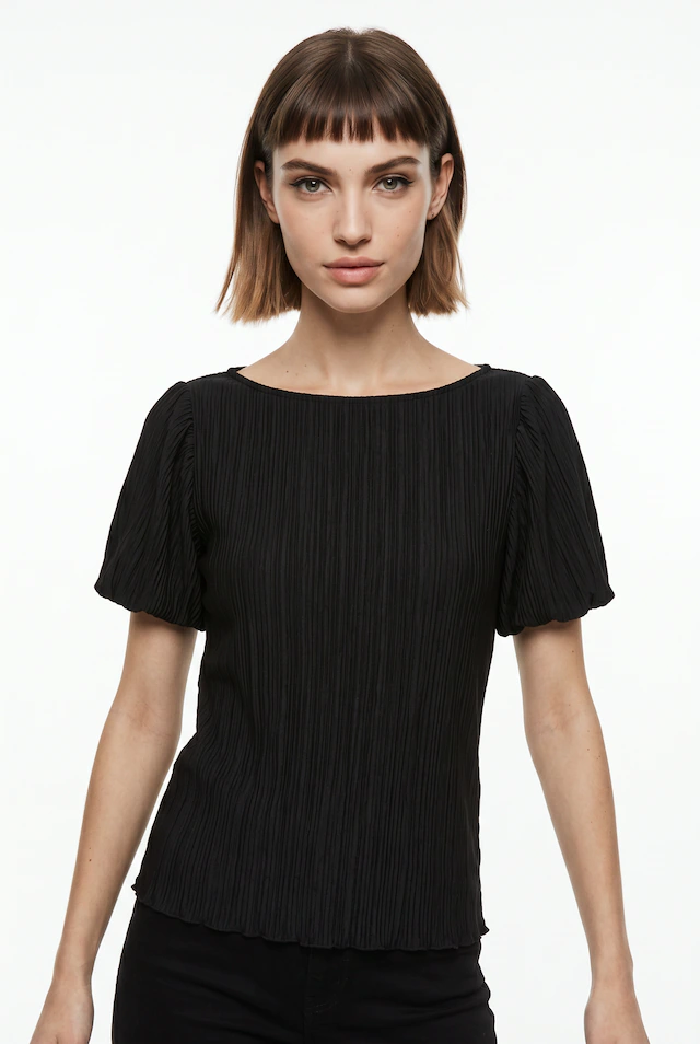 Vero Moda Kurzarmshirt »VMLEIKA SS BOAT-NECK TOP JRS« Kunstfaser, regular fit