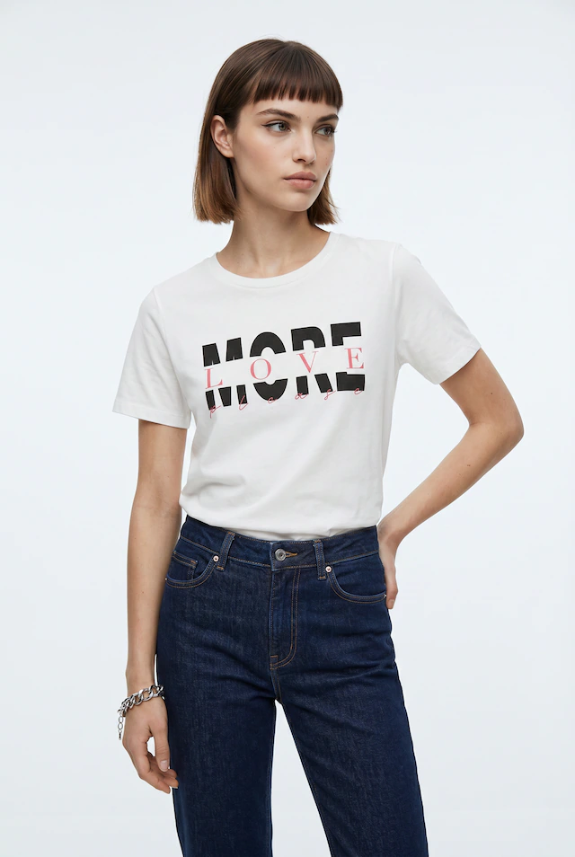 Vero Moda Kurzarmshirt »VMHEIDI PAULINA SS TOP BOX JRS« Baumwolle, regular fit