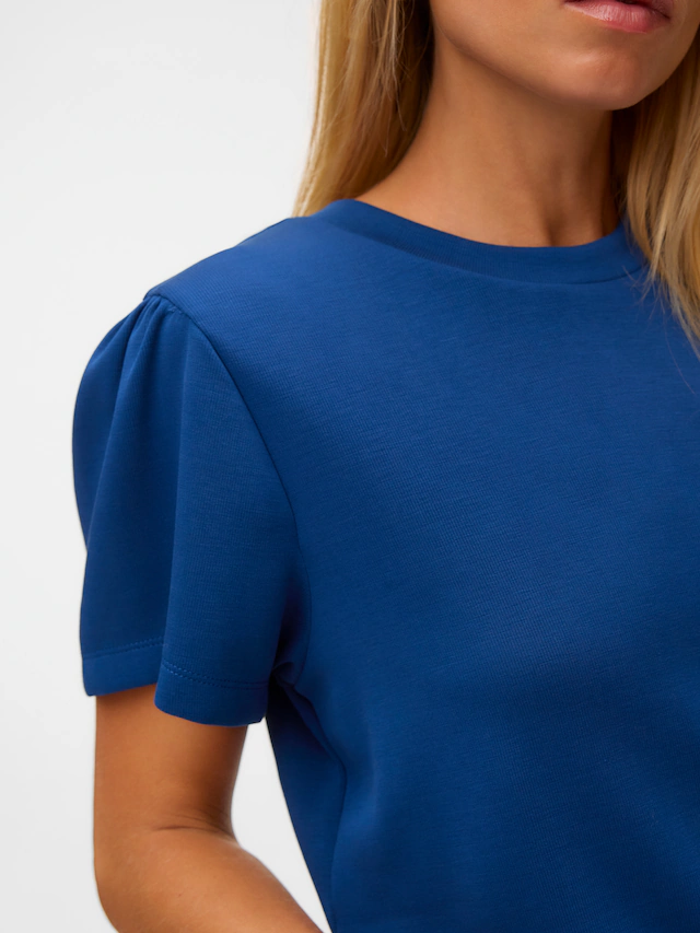 Vero Moda Kurzarmshirt »VMELLA SS O-NCK TOP JRS« Viskosemischung, regular fit
