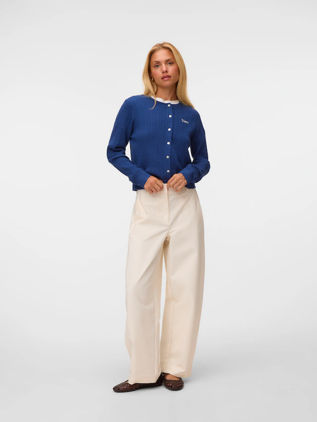 Vero Moda Strickjacke »VMGOLD CABLE LS O-NECK CARDIGAN« Viskosemischung, regular fit