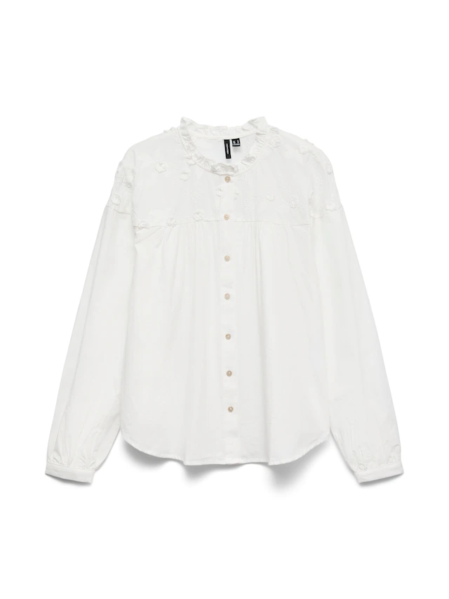 Vero Moda Langarmbluse »VMTUESDAY L/S DETAIL TOP WVN« Baumwolle