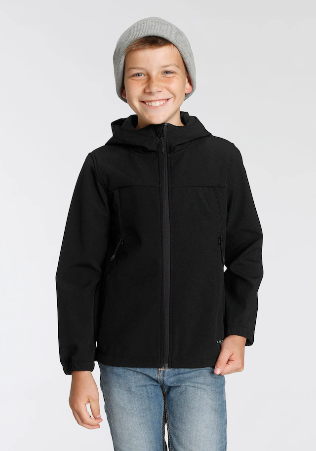 Icepeak Softshelljacke »ICEPEAK KONAN JR« mit Kapuze Reißverschlusstaschen, atmungsaktiv, winddicht, wasserabweisend