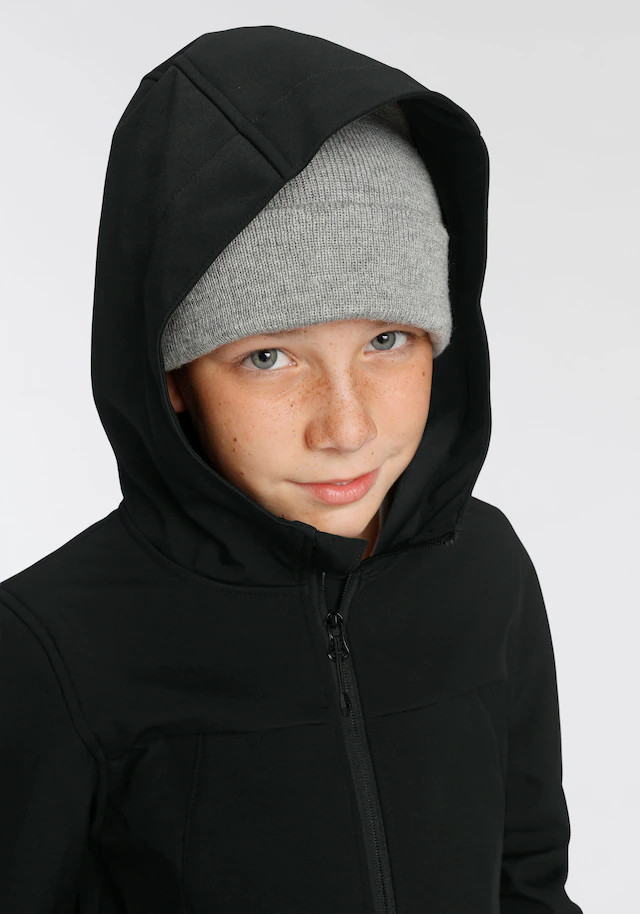 Icepeak Softshelljacke »ICEPEAK KONAN JR« mit Kapuze Reißverschlusstaschen, atmungsaktiv, winddicht, wasserabweisend