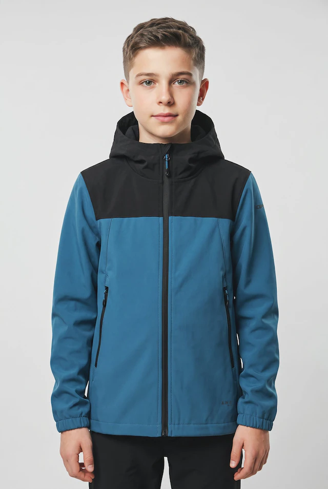 Icepeak Softshelljacke »ICEPEAK KONAN JR« mit Kapuze Reißverschlusstaschen, atmungsaktiv, winddicht, wasserabweisend